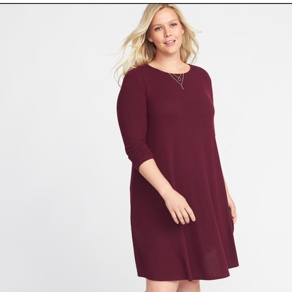 navy swing dress plus size